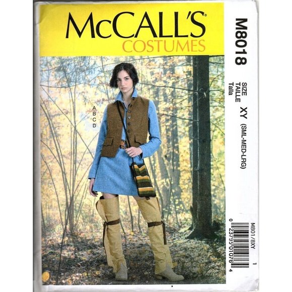 McCalls M8018 Misses Trapper Costume Cosplay Uncut Pattern Size S to L - Picture 1 of 2